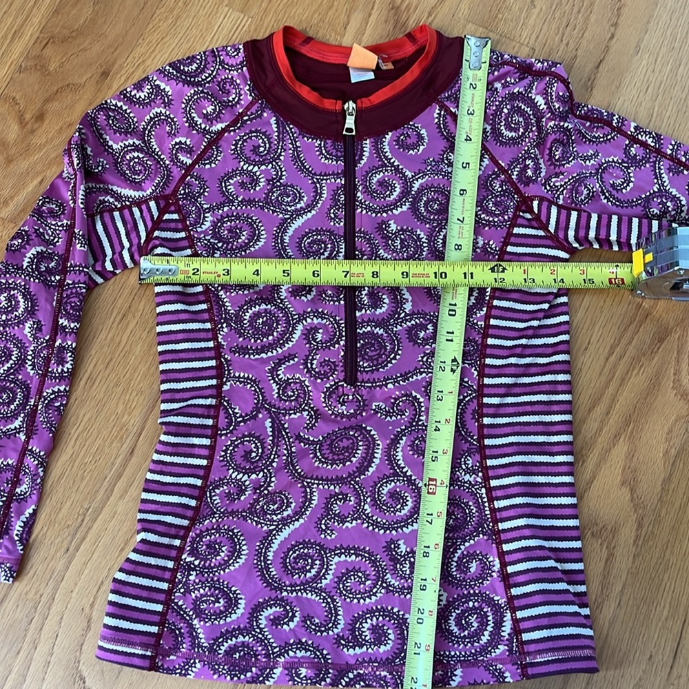 Tory Burch rash guard Paisley/striped size extra small swim - Picture 4 of 6
